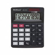 Калькулятор 10 разрядов 127х88х26мм, Brilliant