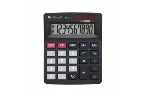 Калькулятор 10 розрядів 127х88х26мм, Brilliant