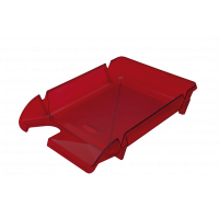 Лоток горизонтальний пластиковий червоний прозорий Компакт, Arnika