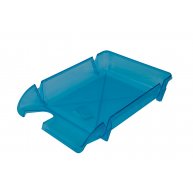 Лоток горизонтальный пластиковый голубой прозрачный Компакт, Arnika