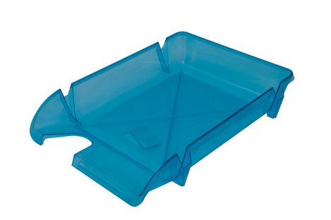 Лоток горизонтальный пластиковый голубой прозрачный Компакт, Arnika