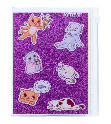 Блокнот A6 80арк клітинка "Purple cats", Kite