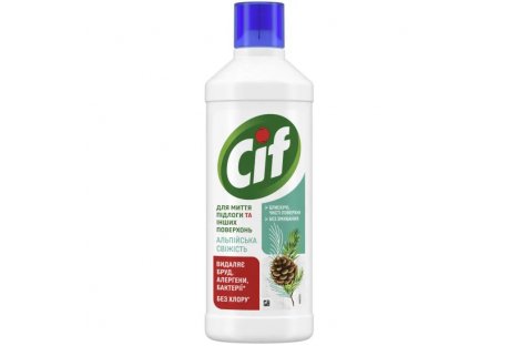 Засіб для чищення підлоги Cif, 1100мл, Альпійська свіжість Засіб для чищення підлоги Cif, 1100мл, Альпійська свіжість