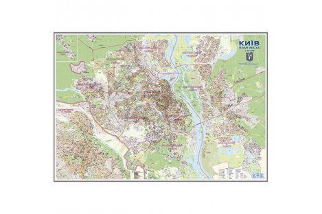 Карта План м.Києва 154*108см ламінована з планками