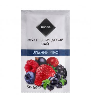 Чай фруктово-медовий Rioba концентрат Ягідний мікс 50г