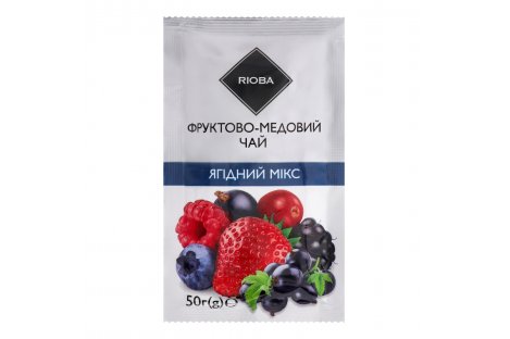 Чай фруктово-медовий Rioba концентрат Ягідний мікс 50г