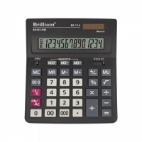 Калькулятор 14 розрядів 205х159х27мм, Brilliant