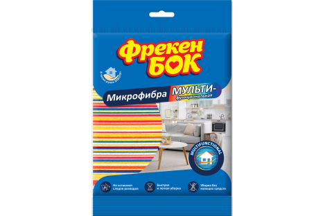 Серветка мікрофібра універсальна 1шт 30*30см, Фрекен Бок