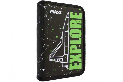 Пенал твердий на блискавці 1 відділення 2 розвороти "Explore", Maxi Пенал твердий на блискавці 1 відділення 2 розвороти "Explore", Maxi