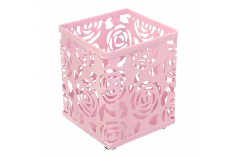 Подставка канцелярская Rose Pastel металлическая розовая, Buromax