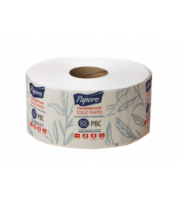 Папір туалетний целюлозний двошаровий Джамбо 60м, Papero