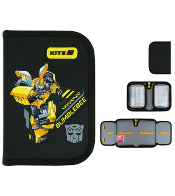 Пенал твердий на блискавці 1 відділення 2 розвороти  "Transformers", Kite