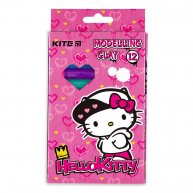Пластилін восковий 12 кольорів 200г "Hello Kitty", Kite
