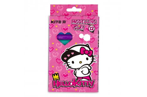 Пластилин восковой 12 цветов 200г "Hello Kitty", Kite