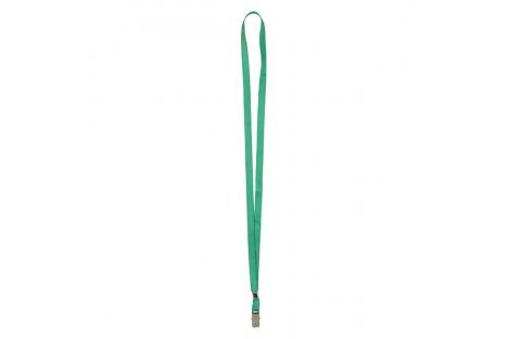 Шнурок для бейджа с металлическим клипом зеленый, Axent