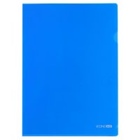 Папка-уголок А4 пластиковая синяя, Economix