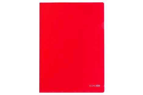 Папка-куточок А4 пластикова червона, Economix