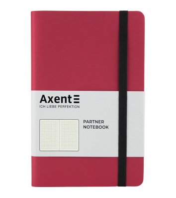 Деловой блокнот А5 96л в точку Partner Soft красный, Axent