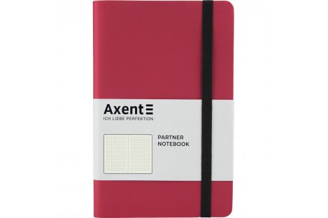 Деловой блокнот А5 96л в точку Partner Soft красный, Axent