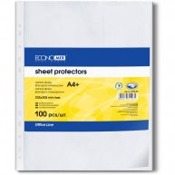 Файлы А4+ 30мкм 100шт матовые, Economix