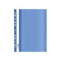 Папка-скоросшиватель А5 с перфорацией, глянец синяя, Economix