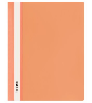 Папка-скоросшиватель А4 без перфорации, фактура глянец оранжевая, Economix