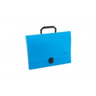 Портфель А4 пластиковий на застібці 1 відділення синій, Economix