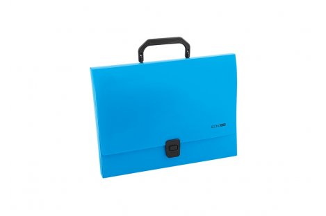 Портфель А4 пластиковый на застежке 1 отделение синий, Economix