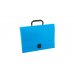 Портфель А4 пластиковий на застібці 1 відділення синій, Economix