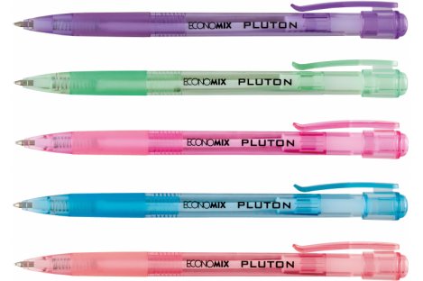 Ручка шариковая автоматическая Pluton, цвет чернил синий 0,5мм, Economix