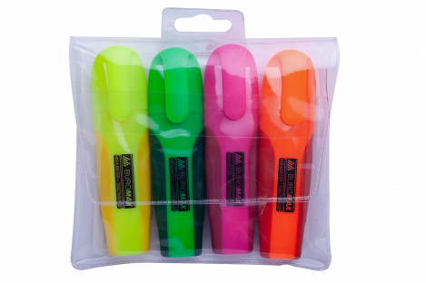 Набір текстових маркерів Neon 4 кольори, Buromax
