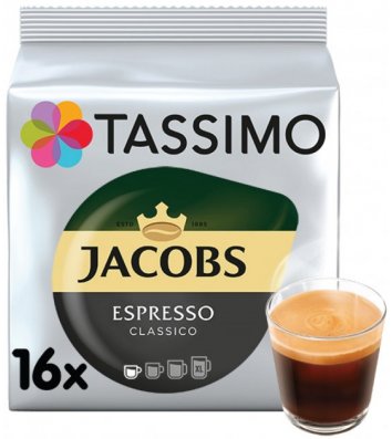 Кофе в капсулах Jacobs Tassimo Эспрессо молотый 16шт*7.4г