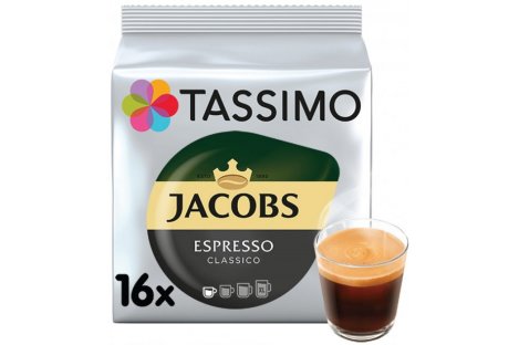 Кава в капсулах Jacobs Tassimo Еспрессо мелена 16шт*7.4г