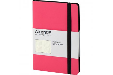Деловой блокнот А5 96л в точку Partner Soft розовый, Axent