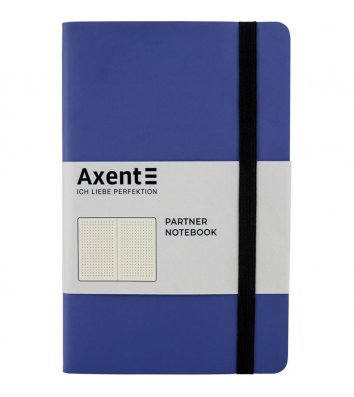 Деловой блокнот А5 96л в точку Partner Soft синий, Axent