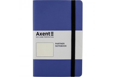 Деловой блокнот А5 96л в точку Partner Soft синий, Axent