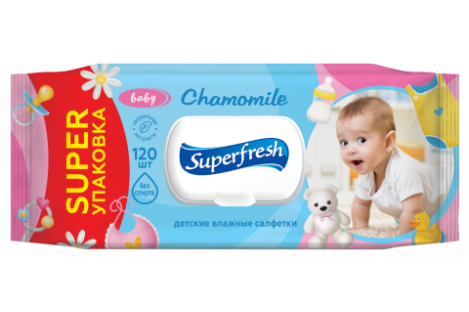 Серветки вологі 120шт "Superfresh" антибактеріальні з клапаном