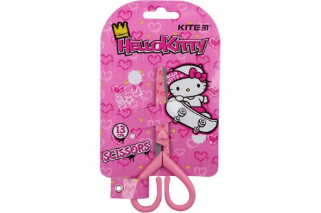 Ножницы детские 13см ручки пластиковые розовые, Kite