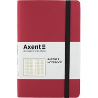 Діловий записник А5 96арк клітинка Partner Soft червоний, Axent