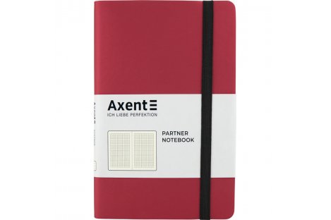 Діловий записник А5 96арк клітинка Partner Soft червоний, Axent