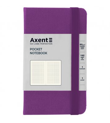 Деловой блокнот А6 96л клетка Partner фиолетовый, Axent