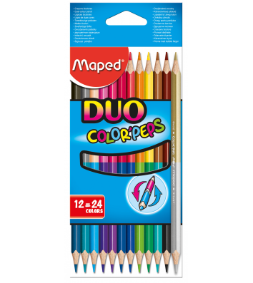 Олівці кольорові  12шт 24кольори двосторонні Сolor Peps Duo, Maped