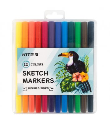 Скетч маркери 12 кольорів, Kite
