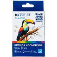 Крейда кольорова 12шт Classic. Kite