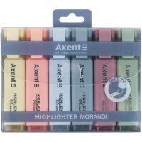 Набір текстових маркерів Highlighter Morandi 6 кольорів, Axent