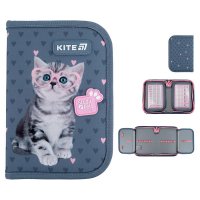 Пенал твердий "Studio Pets" на блискавці 1 відділення 2 розвороти, Kite