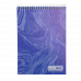 Блокнот A5 48л клетка Marble, верхняя спираль синий, Buromax