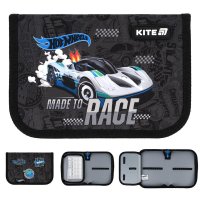 Пенал твердий "Hot Wheels" на блискавці 1 відділення 1 розворот, Kite