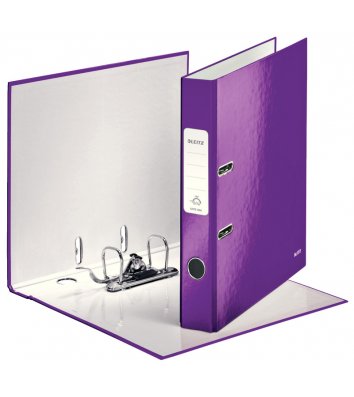 Папка-регистратор А4 80мм односторонняя фиолетовая Wow, Leitz