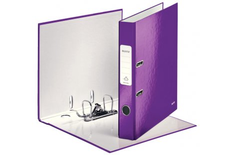 Папка-регистратор А4 80мм односторонняя фиолетовая Wow, Leitz
